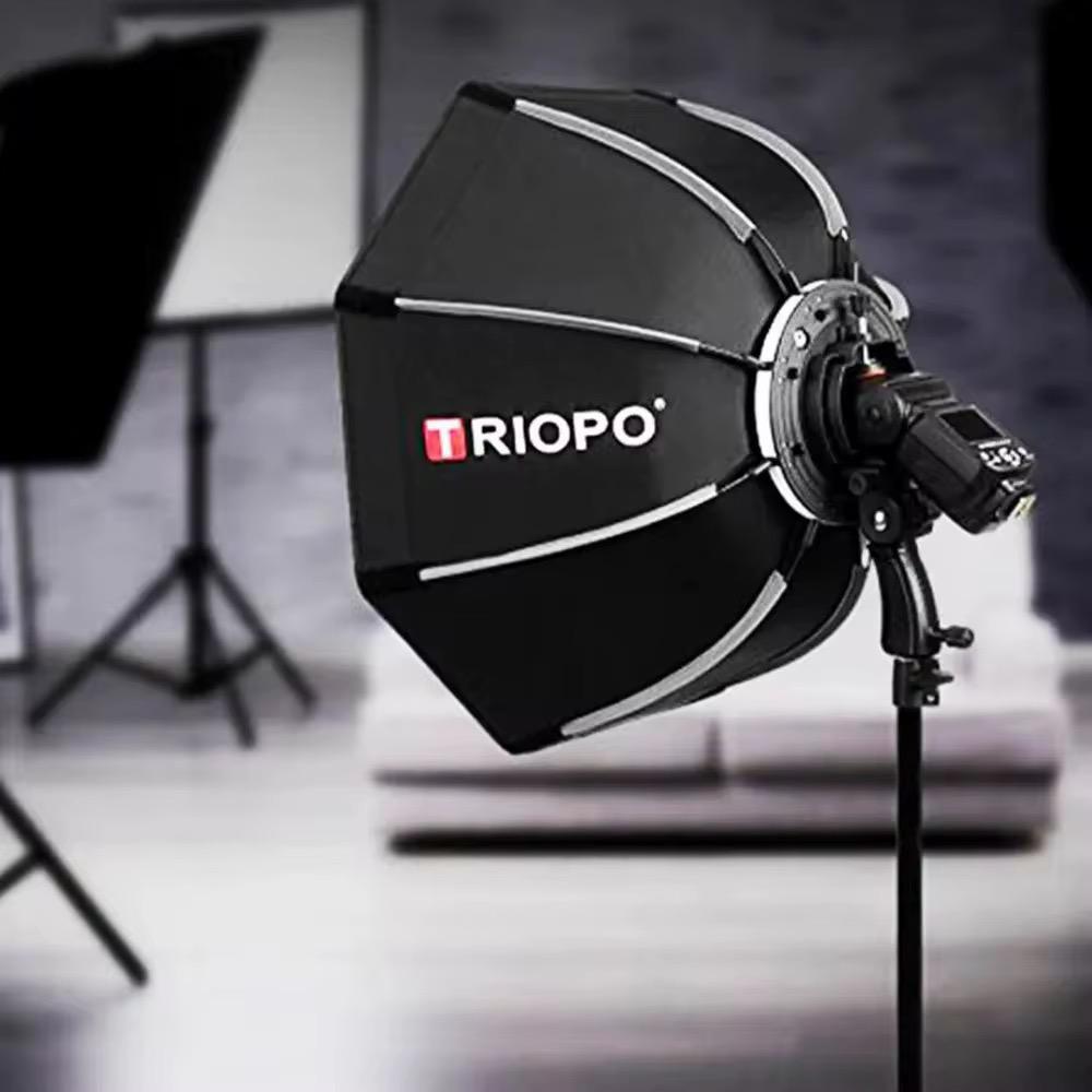 FLASH TT520II +SOFTBOX TRIOPPO 65CM+trepied 2M